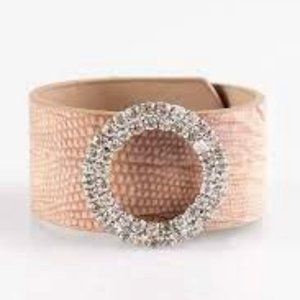 Brown Urban Wrap Bracelet with adjustable snap closure Ring in the Bling